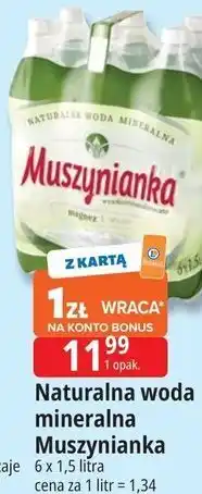 E.Leclerc Naturalna woda mineralna Muszynianka oferta