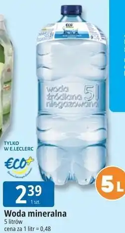 E.Leclerc Woda mineralna ECO+ oferta