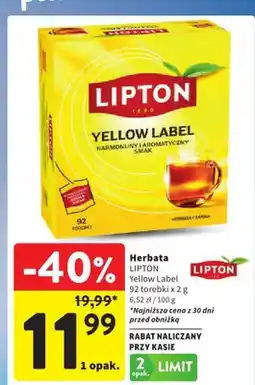 Intermarche Herbata Lipton Yellow Label oferta