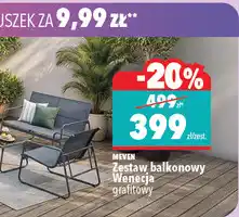 Biedronka Zestaw balkonowy Wenecja grafitowy oferta