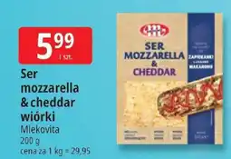 E.Leclerc Ser mozzarella & cheddar wiórki Mlekovita oferta