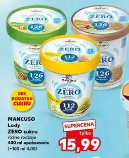 Kaufland MANCUSO Lody ZERO cukru oferta