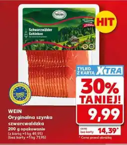 Kaufland WEIN Oryginalna szynka szwarcwaldzka 200 g opakowanie oferta