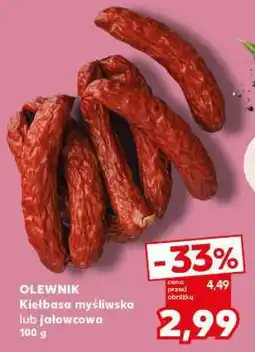 Kaufland OLEWNIK Kiełbasa myśliwska lub jałowcowa 100 g oferta
