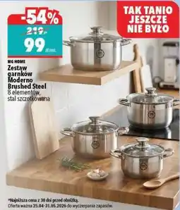 Biedronka Zestaw garnków Moderno Brushed Steel oferta