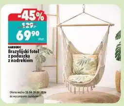Biedronka Brazylijski fotel z poduszką z nadrukiem oferta