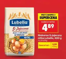 Biedronka Makaron 5-jajeczny nitka Lubella, 400 g oferta