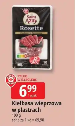 E.Leclerc Kiełbasa wieprzowa w plastrach oferta