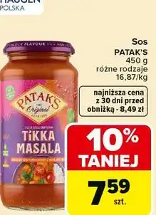 Carrefour Sos PATAK'S 450 g różne rodzaje 16,87/kg oferta