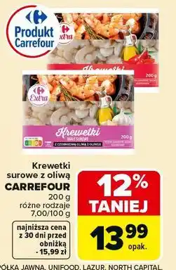 Carrefour Krewetki surowe z oliwą CARREFOUR oferta