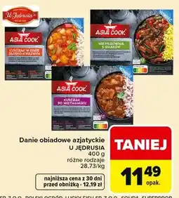Carrefour Danie obiadowe azjatyckie U JĘDRUSIA różne rodzaje oferta