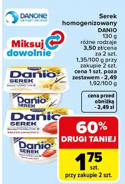 Carrefour Serek homogenizowany DANIO oferta
