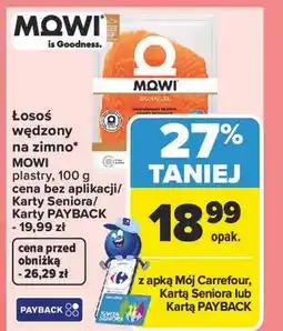 Carrefour Łosoś wędzony na zimno* MOWI plastry oferta