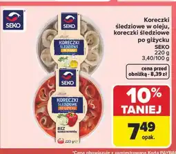 Carrefour Koreczki śledziowe w oleju, koreczki śledziowe po giżycku SEKO oferta