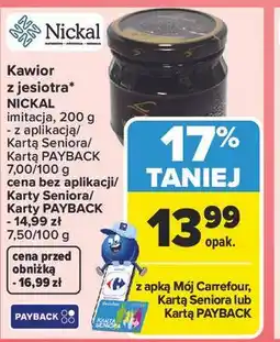Carrefour Kawior z jesiotra* NICKAL imitacja oferta