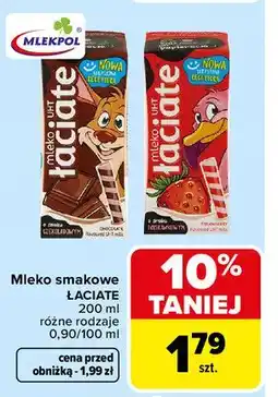 Carrefour Mleko smakowe ŁACIATE oferta