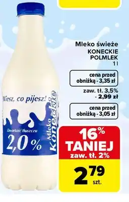 Carrefour Polmlek Mleko świeże Koneckie oferta
