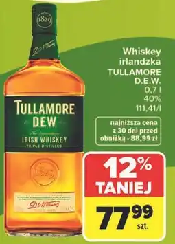 Carrefour Whiskey irlandzka TULLAMORE D.E.W oferta