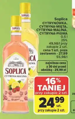 Carrefour Soplica CYTRYNÓWKA, CYTRYNA-MIĘTA, CYTRYNA-MALINA, CYTRYNA-PIGWA oferta