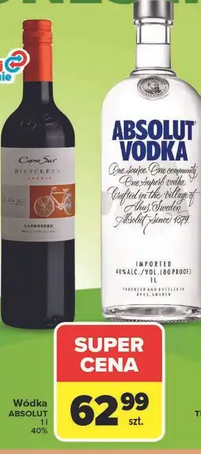 Carrefour Wódka ABSOLUT oferta