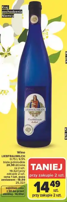 Carrefour Wino LIEBFRAUMILCH oferta