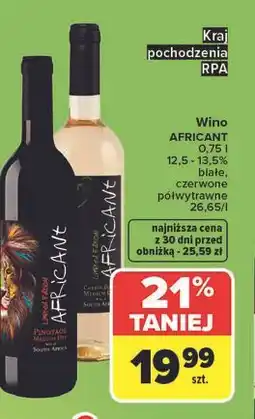 Carrefour Wino AFRICANT oferta