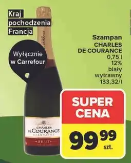 Carrefour Szampan CHARLES DE COURANCE 0,75 l 12% biały wytrawny oferta