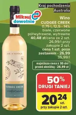 Carrefour Wino CUDGEE CREEK oferta