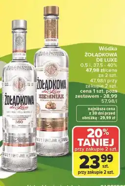Carrefour Wódka ŻOŁĄDKOWA DE LUXE oferta