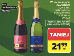 Carrefour Wino musujące CAVIGNON 0,75 l, 11% białe, różowe półwytrawne, wytrawne oferta