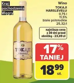 Carrefour Wino TOKAJI HARSLEVELU oferta