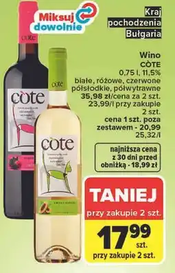 Carrefour Wino CÔTE oferta