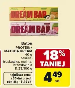 Carrefour Baton Protein+ Matcha Dream brzoskwinia Matcha Dream oferta