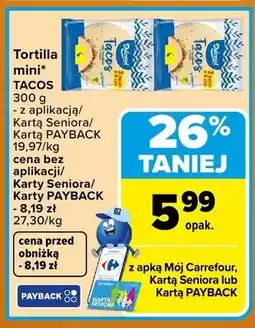 Carrefour Tortilla mini Tacos Carrefour oferta