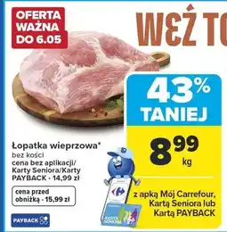 Carrefour Łopatka wieprzowa bez kości Carrefour oferta