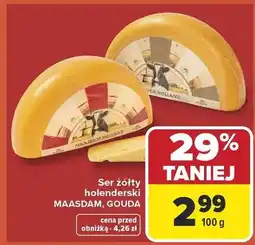 Carrefour Ser żółty holenderski Maasdam Gouda oferta