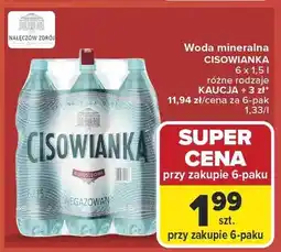 Carrefour Woda mineralna Cisowianka niegazowana oferta
