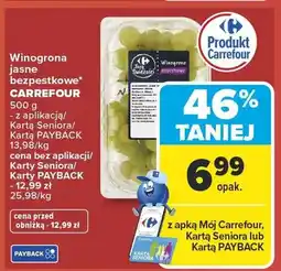 Carrefour Winogrona jasne bezpestkowe Carrefour oferta