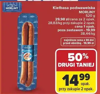 Carrefour Kiełbasa podwawelska Morliny oferta