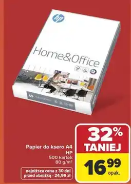 Carrefour Papier do ksero A4 HP Home&Office 500 kartek 80g/m² oferta