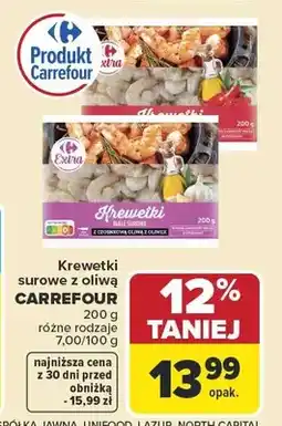 Carrefour Krewetki surowe z oliwą Carrefour Extra oferta