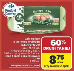 Carrefour Jaja z wolnego wybiegu Carrefour Classic rozmiar M oferta
