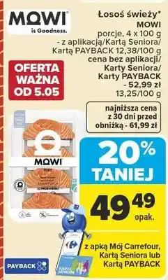 Carrefour Łosoś świeży Mowi porcje oferta