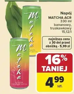 Carrefour Napój matcha truskawkowy ACR oferta