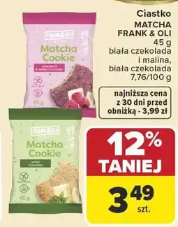 Carrefour Ciastko matcha biała czekolada Frank & Oli oferta
