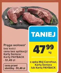 Carrefour Pręga wołowa bez kości oferta