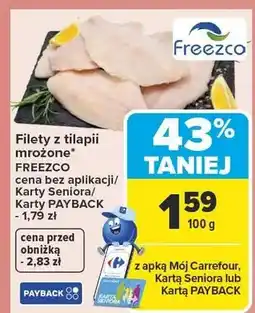 Carrefour Filety z tilapii mrożone Freezco oferta