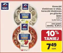 Carrefour Koreczki śledziowe po giżycku Seko oferta