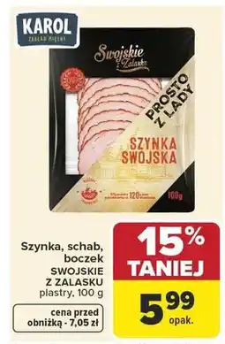 Carrefour Szynka swojska Swojskie z Zalasku Karol oferta