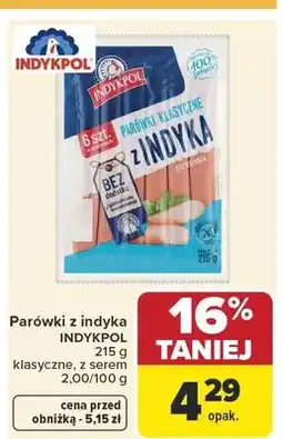 Carrefour Parówki z indyka klasyczne Indykpol oferta